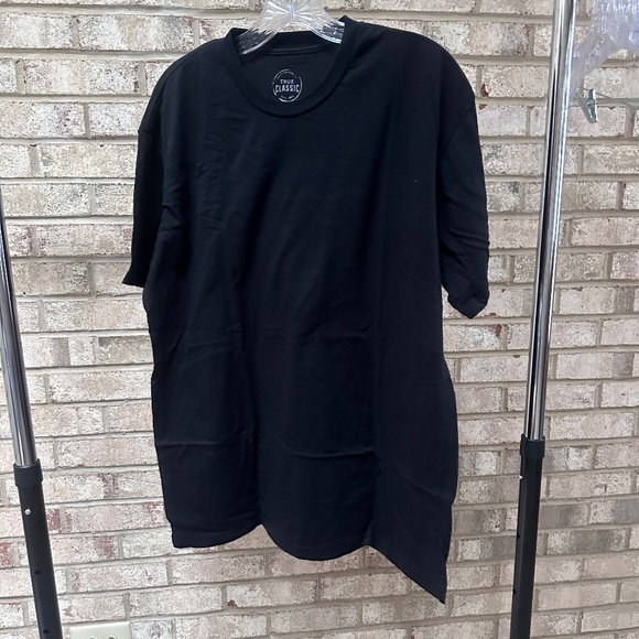 True Classic Black Crewneck Short Sleeve Tee - Men's XL - Picture 1 of 3